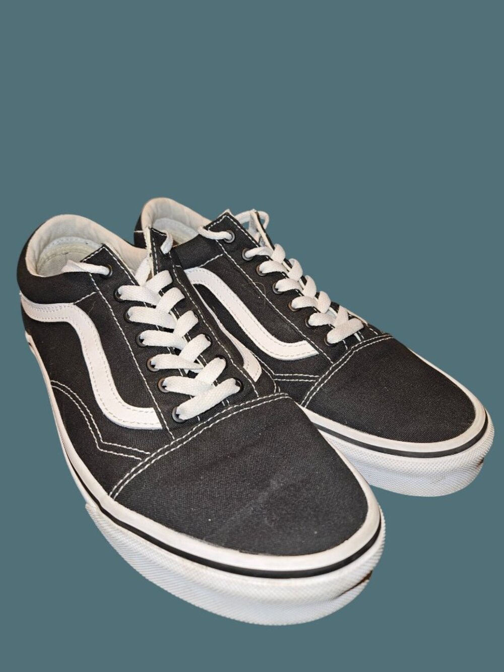 Vans Off The Walls Black Canvas Skater Sneakers Size Men 9 Women 10.5 -Unisex - Picture 5 of 11